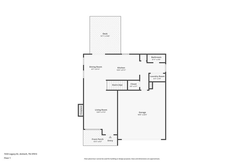 2,080/Mo, 7233 Legacy Dr Antioch, TN 37013 Floor Plan View