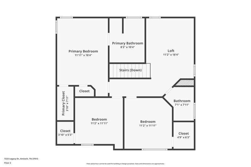 2,080/Mo, 7233 Legacy Dr Antioch, TN 37013 Floor Plan View 2