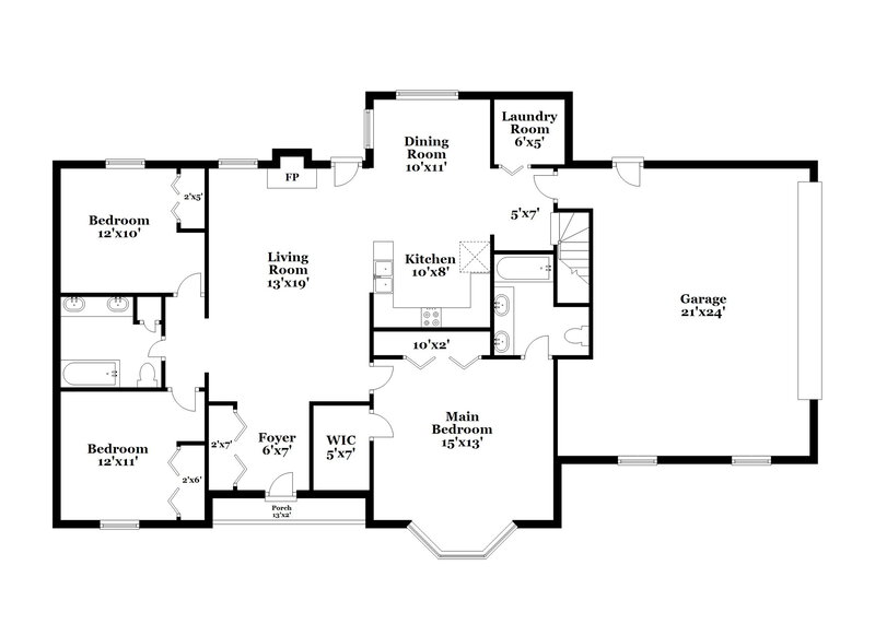 2,460/Mo, 3625 Rutherford Dr Spring Hill, TN 37174 Floor Plan View