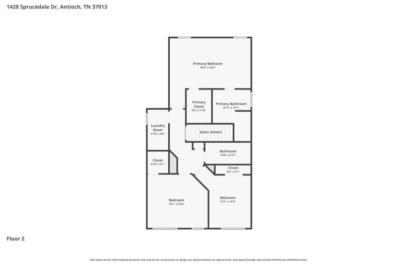 2,110/Mo, 1428 Sprucedale Dr Antioch, TN 37013 Floorplan View 2