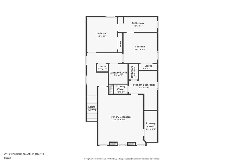 2,010/Mo, 3411 Old Anderson Rd Unit 1 Antioch, TN 37013 Floorplan View 2