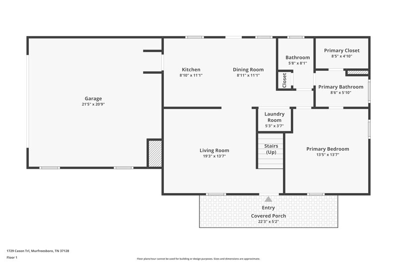 2,190/Mo, 1729 Cason Trail Murfreesboro, TN 37128 Floor Plan View