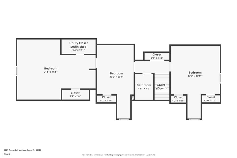 2,190/Mo, 1729 Cason Trail Murfreesboro, TN 37128 Floor Plan View 2