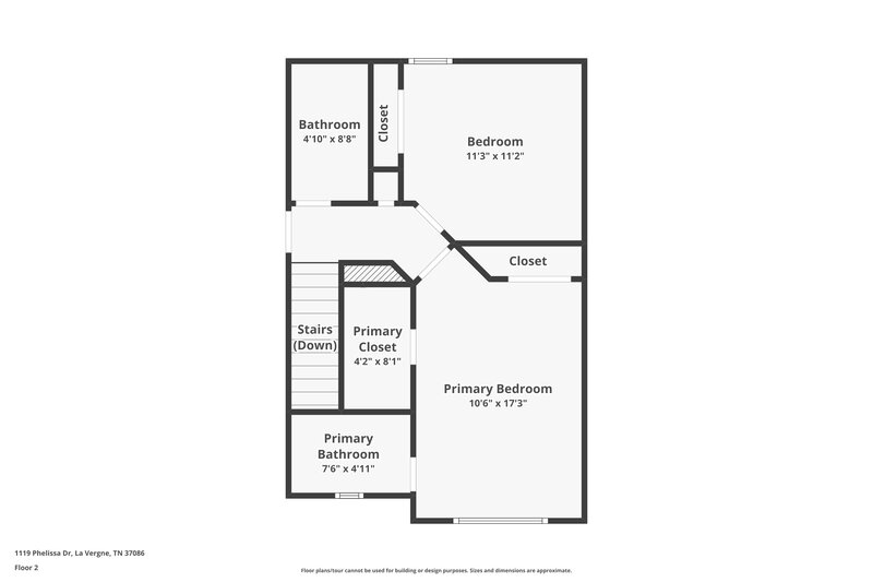 2,040/Mo, 1119 Phelissa Dr La Vergne, TN 37086 Floor Plan View 2