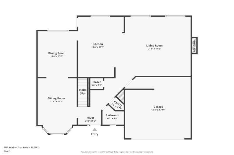 2,425/Mo, 3817 Asheford Trace Antioch, TN 37013 Floorplan View