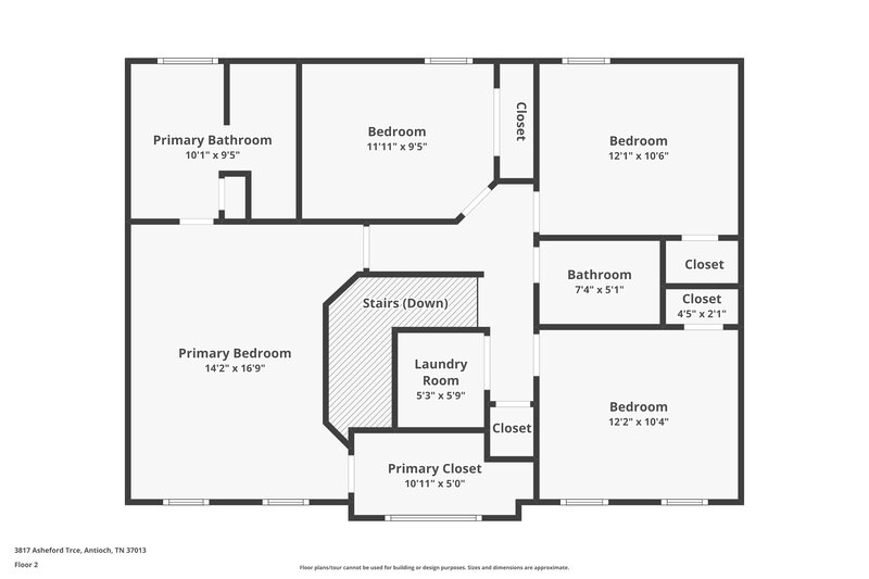 2,425/Mo, 3817 Asheford Trace Antioch, TN 37013 Floorplan View 2