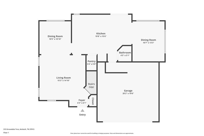 1,890/Mo, 313 Grovedale Trace Antioch, TN 37013 Floor Plan View