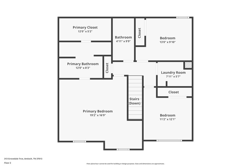 1,890/Mo, 313 Grovedale Trace Antioch, TN 37013 Floor Plan View 2