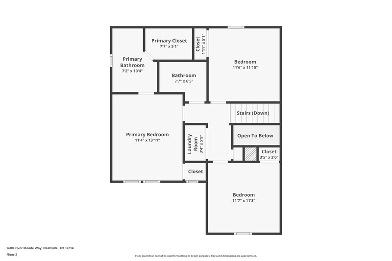 2,170/Mo, 2608 River Meade Way Nashville, TN 37214 Floor Plan View 2