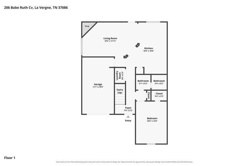 1,945/Mo, 206 Babe Ruth Cv La Vergne, TN 37086 Floor Plan View