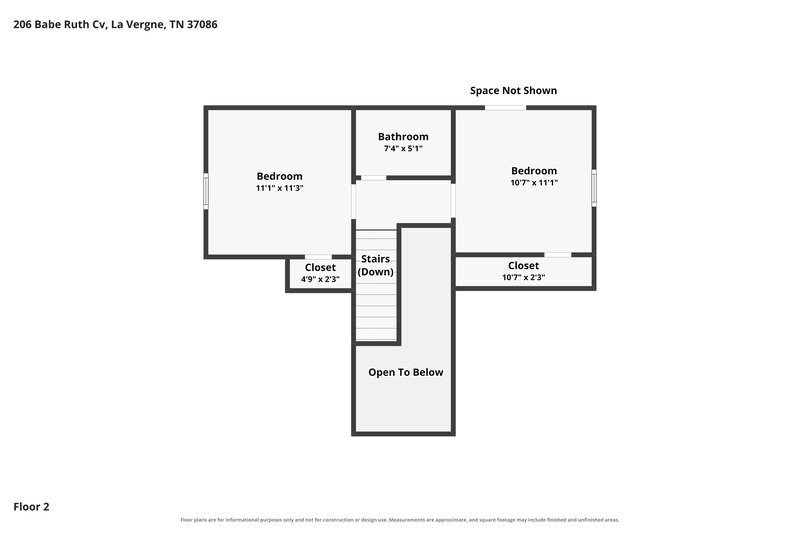 1,945/Mo, 206 Babe Ruth Cv La Vergne, TN 37086 Floor Plan View 2