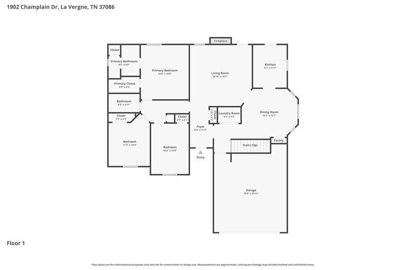 2,365/Mo, 1902 Champlain Dr La Vergne, TN 37086 Floor Plan View