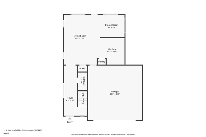 2,170/Mo, 1916 Warmingfield Dr Murfreesboro, TN 37127 Floor Plan View