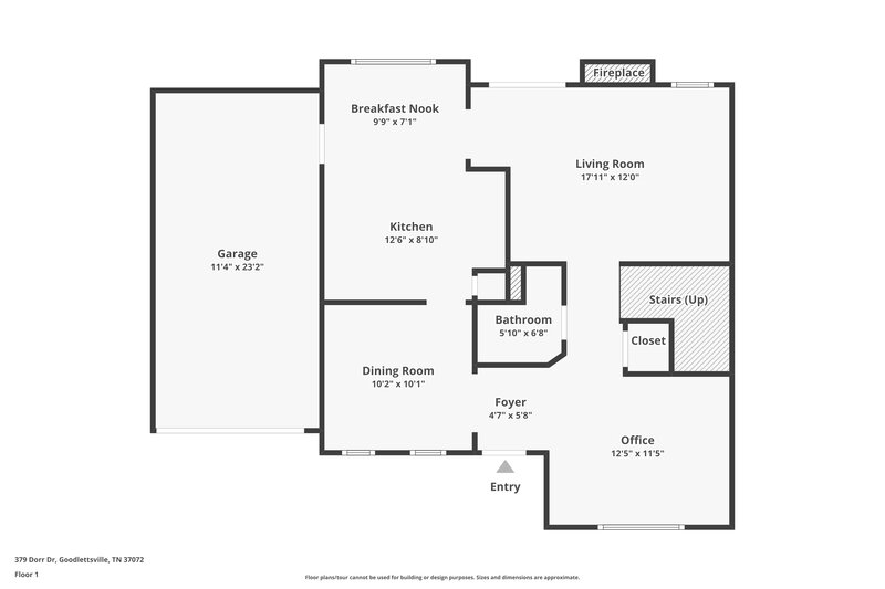 2,115/Mo, 379 Dorr Dr Goodlettsville, TN 37072 Floor Plan View