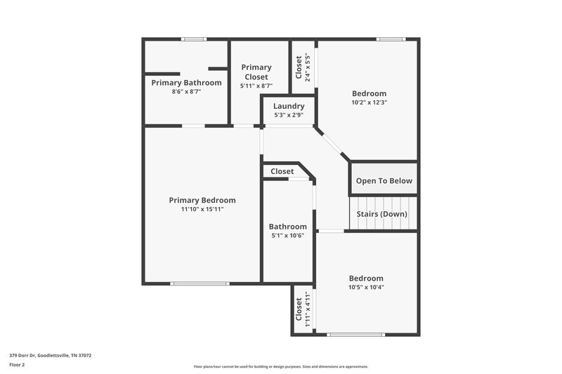 2,115/Mo, 379 Dorr Dr Goodlettsville, TN 37072 Floor Plan View 2