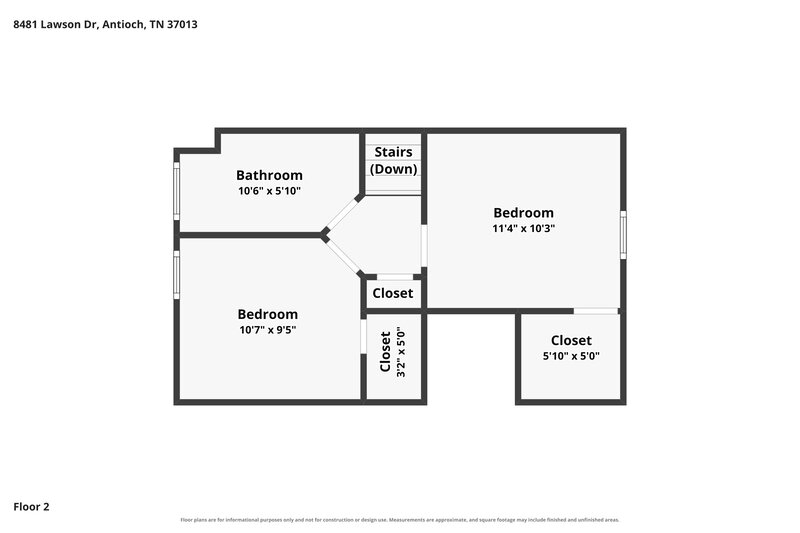 2,130/Mo, 8481 Lawson Dr Antioch, TN 37013 Floor Plan View 2
