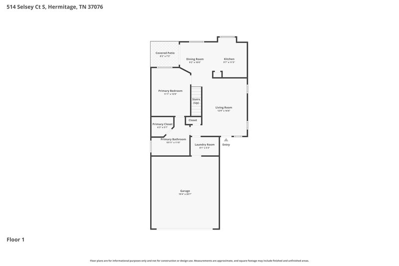 2,080/Mo, 514 Selsey Ct S Hermitage, TN 37076 Floor Plan View