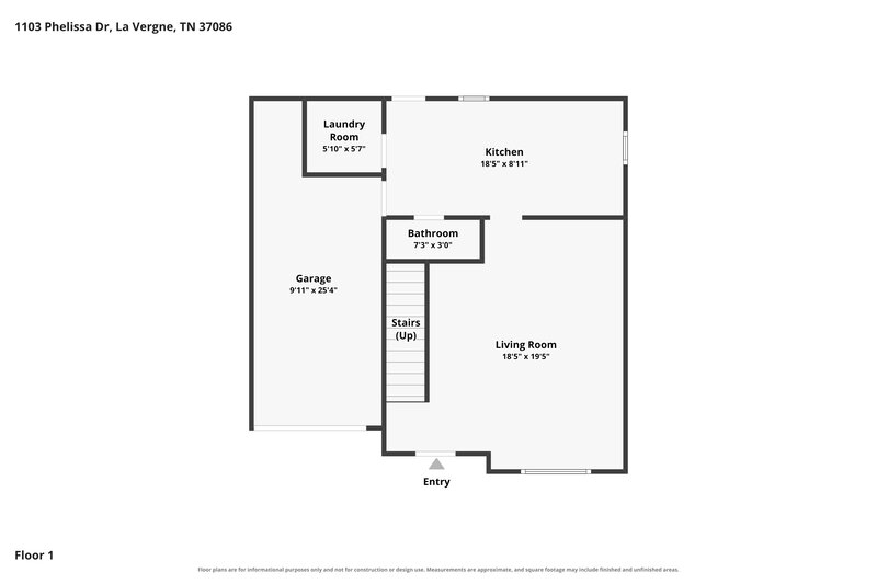 1,895/Mo, 1103 Phelissa Dr La Vergne, TN 37086 Floor Plan View
