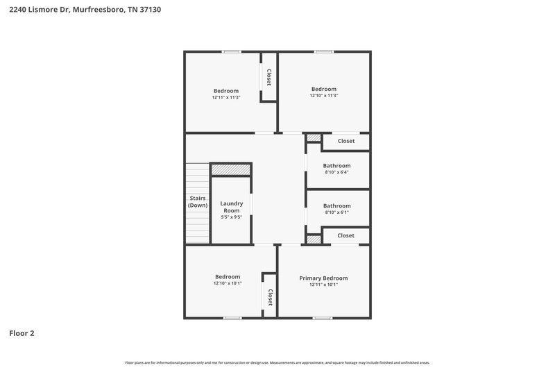 2,220/Mo, 2240 Lismore Dr Murfreesboro, TN 37130 Floor Plan View 2