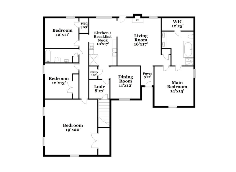 2,550/Mo, 417 St Francis Ave Smyrna, TN 37167 Floorplan View