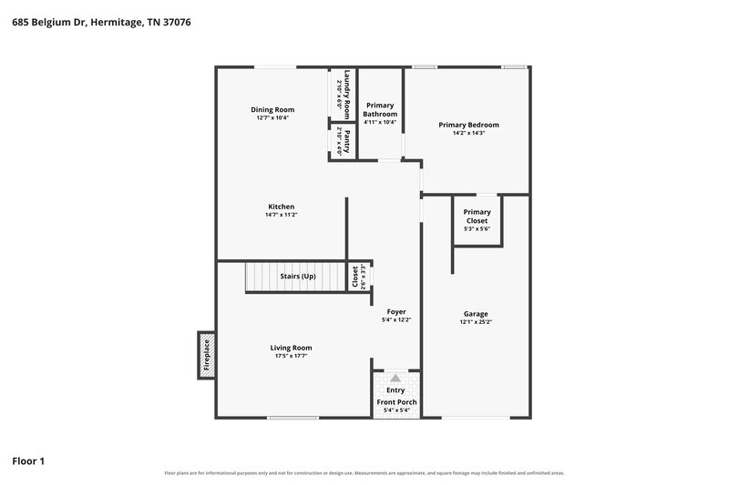 2,125/Mo, 685 Belgium Dr Hermitage, TN 37076 Floor Plan View