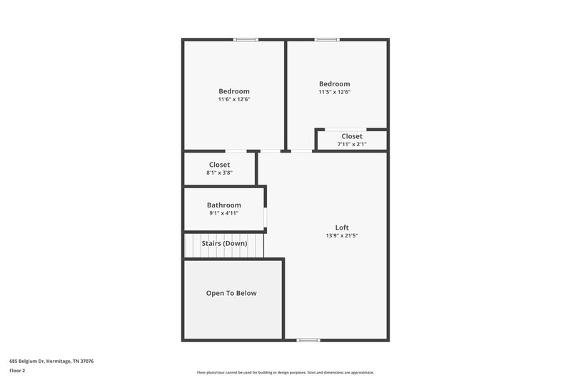 2,225/Mo, 685 Belgium Dr Hermitage, TN 37076 Floorplan View 2
