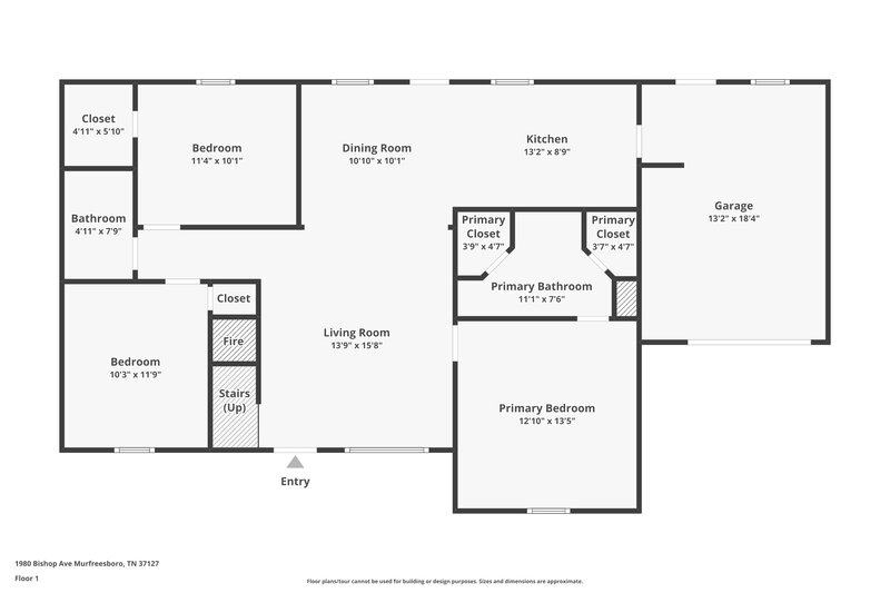 3,170/Mo, 1980 Bishop Ave Murfreesboro, TN 37127 Floor Plan View