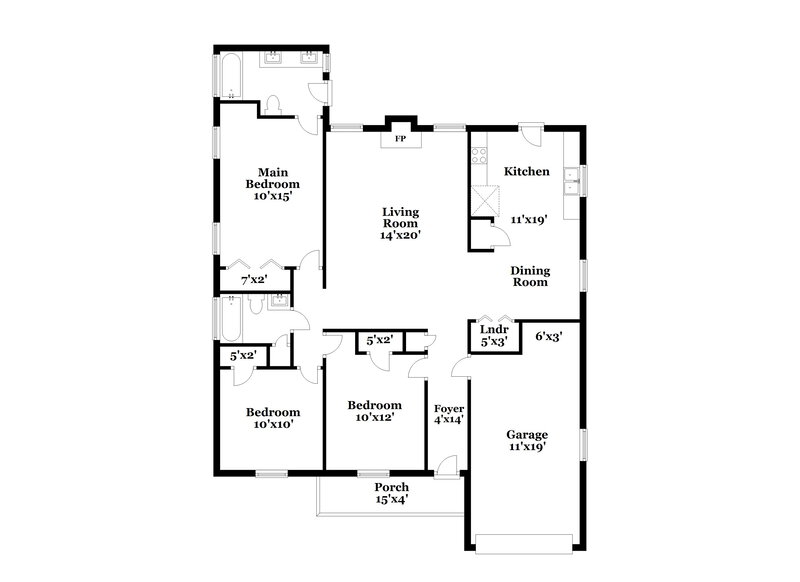 2,320/Mo, 722 Lou Gehrig Cir La Vergne, TN 37086 Floor Plan View
