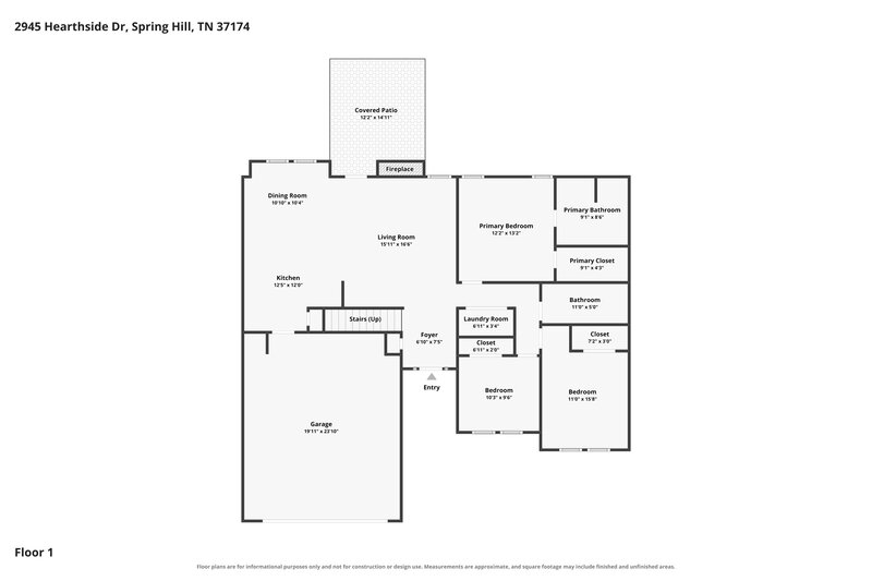 2,270/Mo, 2945 Hearthside Dr Spring Hill, TN 37174 Floor Plan View