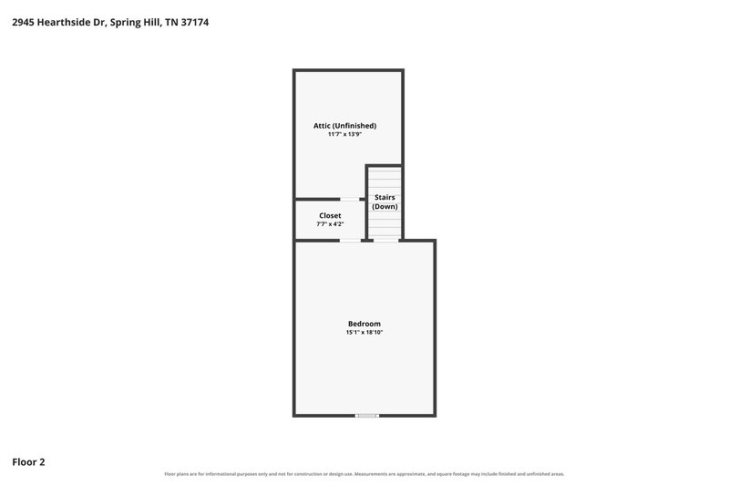 2,270/Mo, 2945 Hearthside Dr Spring Hill, TN 37174 Floor Plan View 2