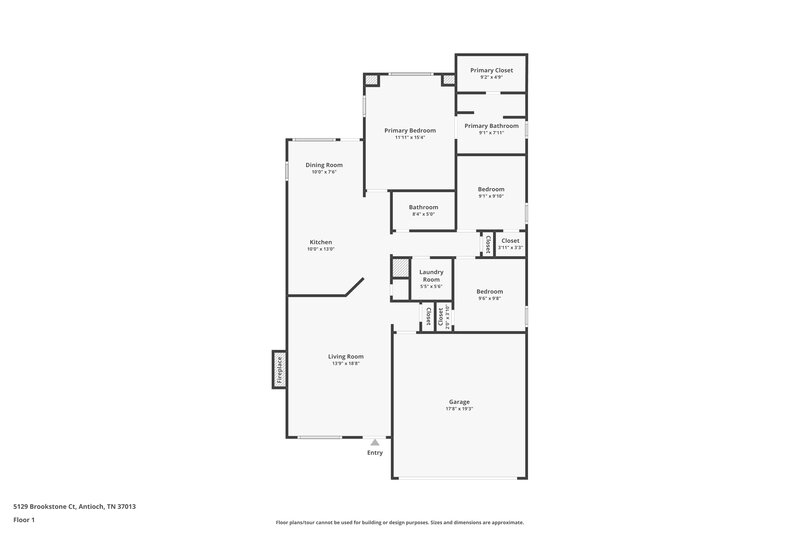 1,890/Mo, 5129 Brookstone Ct Antioch, TN 37013 Floor Plan View