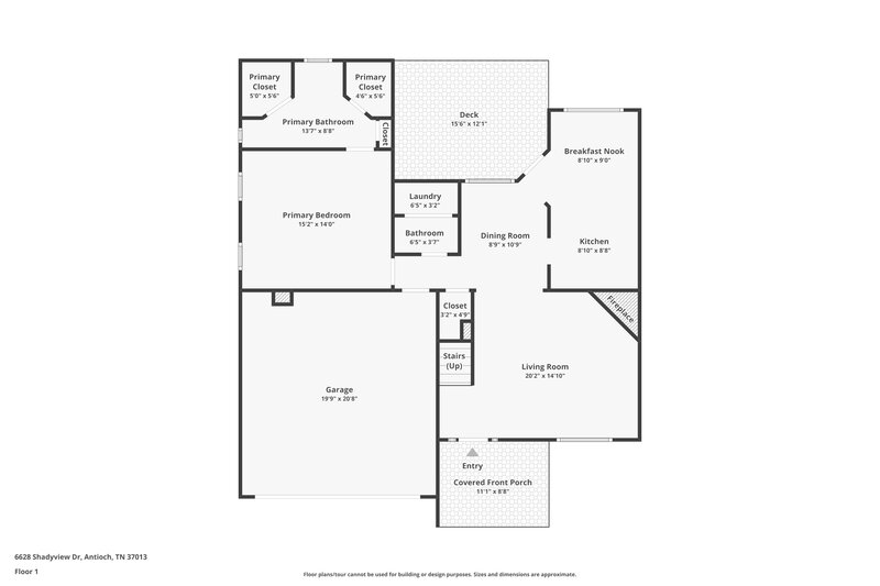 2,100/Mo, 6628 Shadyview Dr Antioch, TN 37013 Floor Plan View