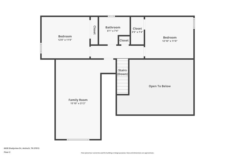 2,100/Mo, 6628 Shadyview Dr Antioch, TN 37013 Floor Plan View 2