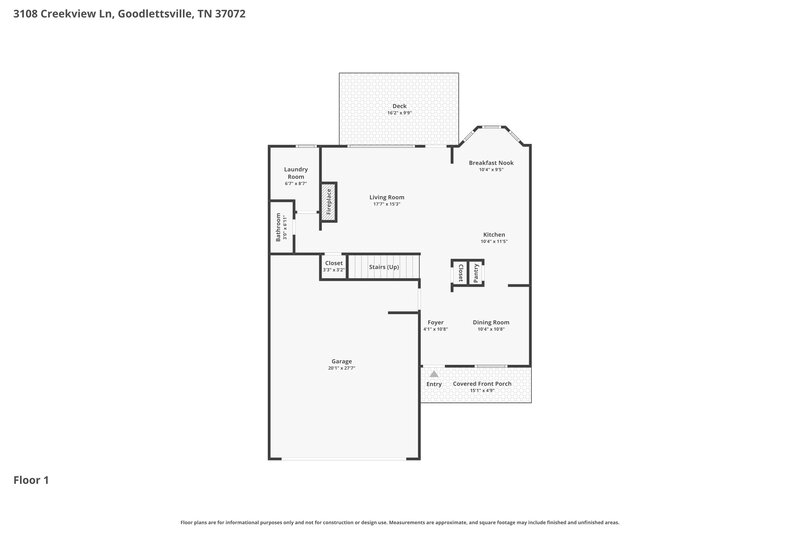 2,195/Mo, 3108 Creekview Ln Goodlettsville, TN 37072 Floor Plan View 2