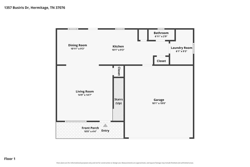 2,315/Mo, 1357 Busiris Dr Hermitage, TN 37076 Floor Plan View