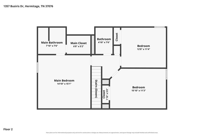 2,315/Mo, 1357 Busiris Dr Hermitage, TN 37076 Floor Plan View 2