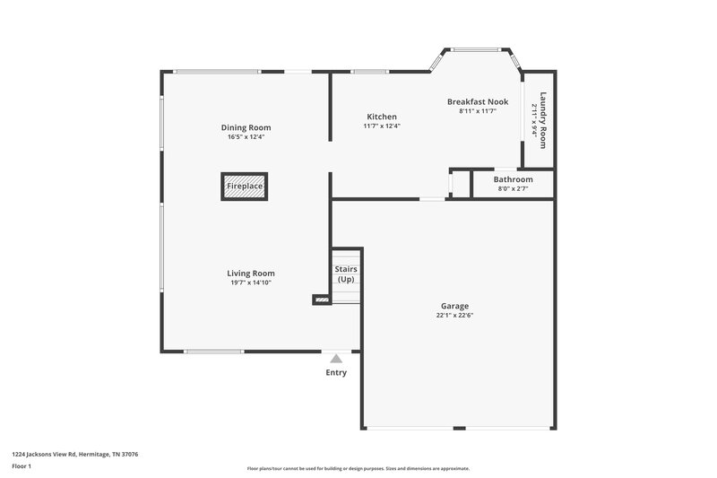 2,340/Mo, 1224 Jacksons View Rd Hermitage, TN 37076 Floor Plan View