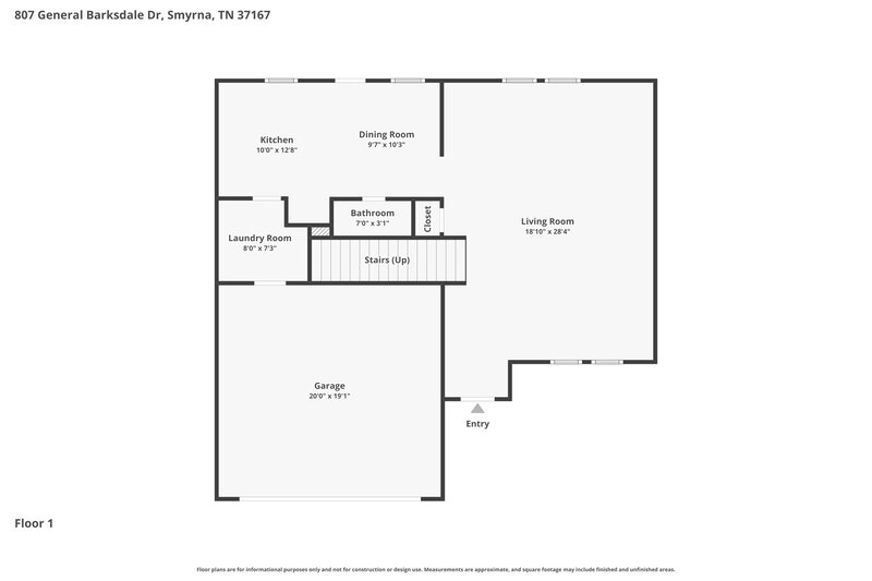2,270/Mo, 807 General Barksdale Dr Smyrna, TN 37167 Floor Plan View