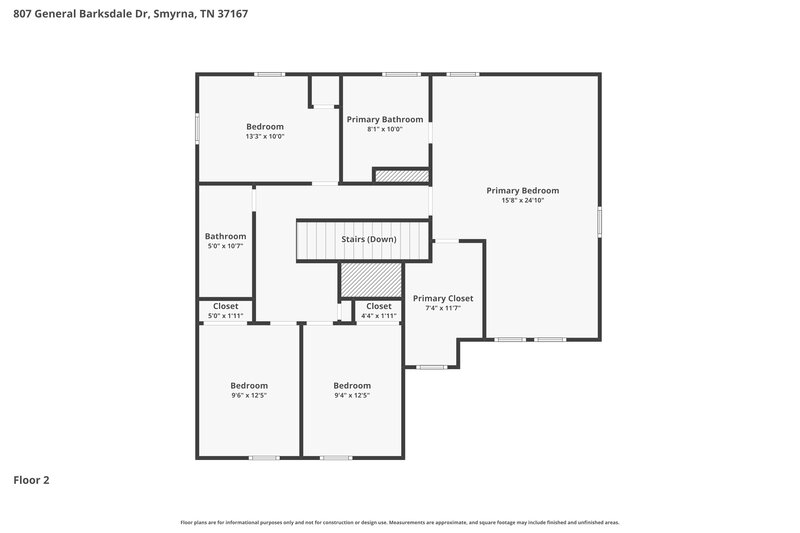 2,270/Mo, 807 General Barksdale Dr Smyrna, TN 37167 Floor Plan View 2