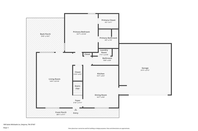2,195/Mo, 109 St Michaels Ln Smyrna, TN 37167 Floor Plan View