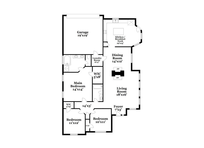 2,290/Mo, 106 Cedar Bend Ct La Vergne, TN 37086 Floor Plan View