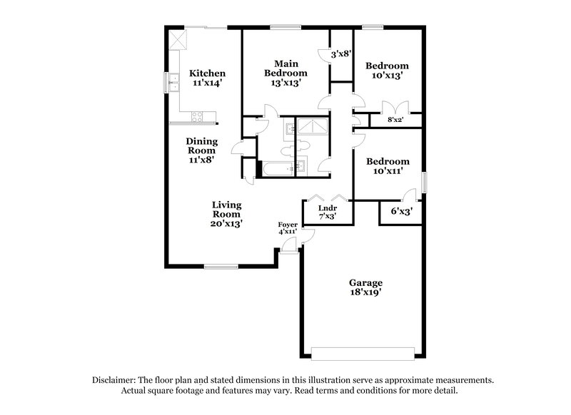 3,170/Mo, 3293 Cain Harbor Dr Nashville, TN 37214 Floor Plan View