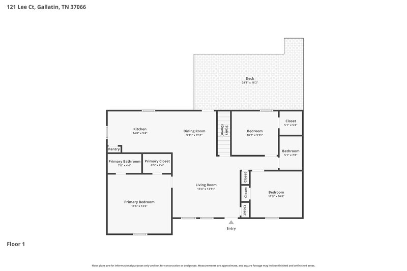 2,110/Mo, 121 Lee Court Gallatin, TN 37066 Floorplan View