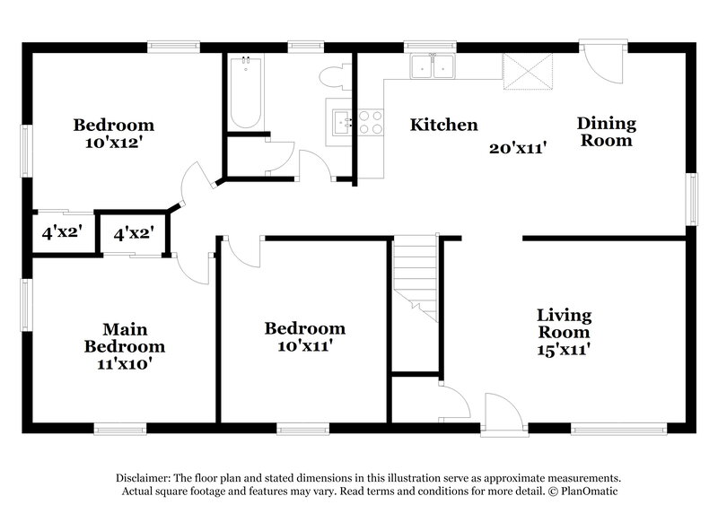 1,775/Mo, 4131 Farmview Drive Nashville, TN 37218 Floor Plan View