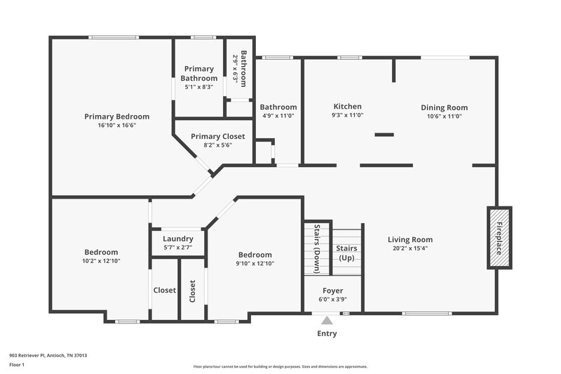 2,465/Mo, 903 Retriever Pl Antioch, TN 37013 Floorplan View