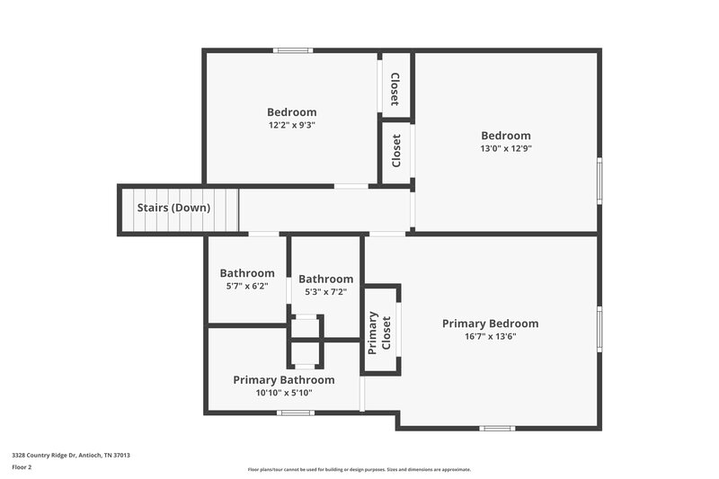 2,025/Mo, 3328 Country Ridge Dr Antioch, TN 37013 Floor Plan View 3