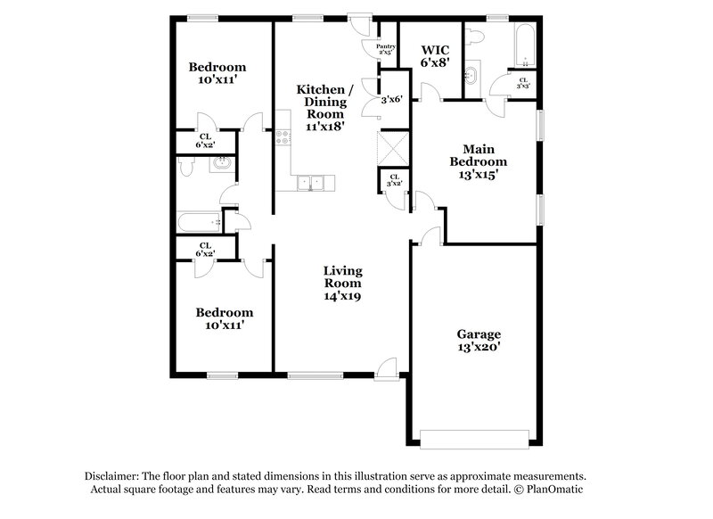 2,095/Mo, 7552 W Winchester Dr Antioch, TN 37013 Floorplan View