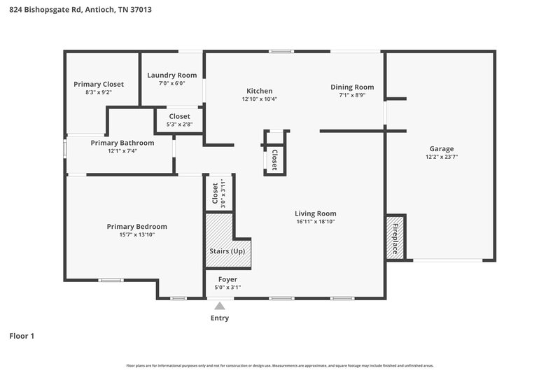 2,145/Mo, 824 Bishopsgate Rd Antioch, TN 37013 Floor Plan View