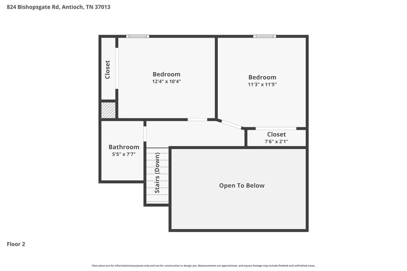 2,145/Mo, 824 Bishopsgate Rd Antioch, TN 37013 Floor Plan View 2