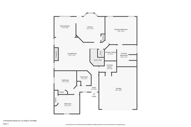 1,930/Mo, 1147 Benton Mason Dr La Vergne, TN 37086 Floor Plan View